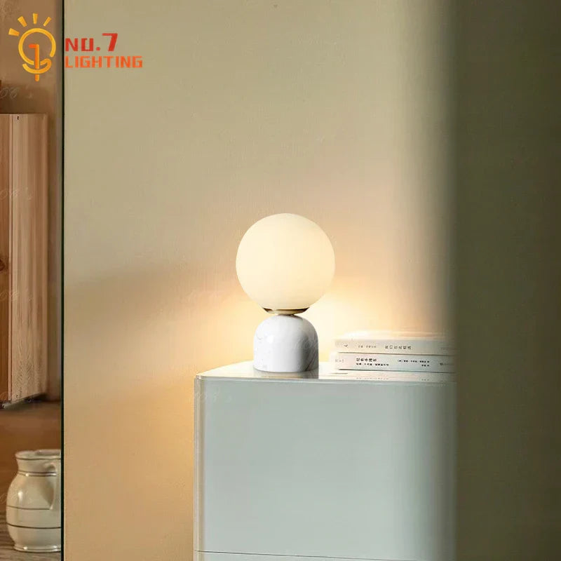 DecorBites™ Cream Wind Marble Table Lamp LED G9 Simple Designer Desk Light