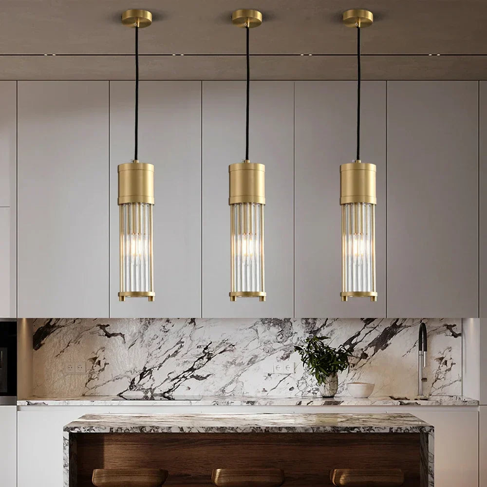 DecorBites™ Glass Shade Pendant Lights for Kitchen Island & Dining Room