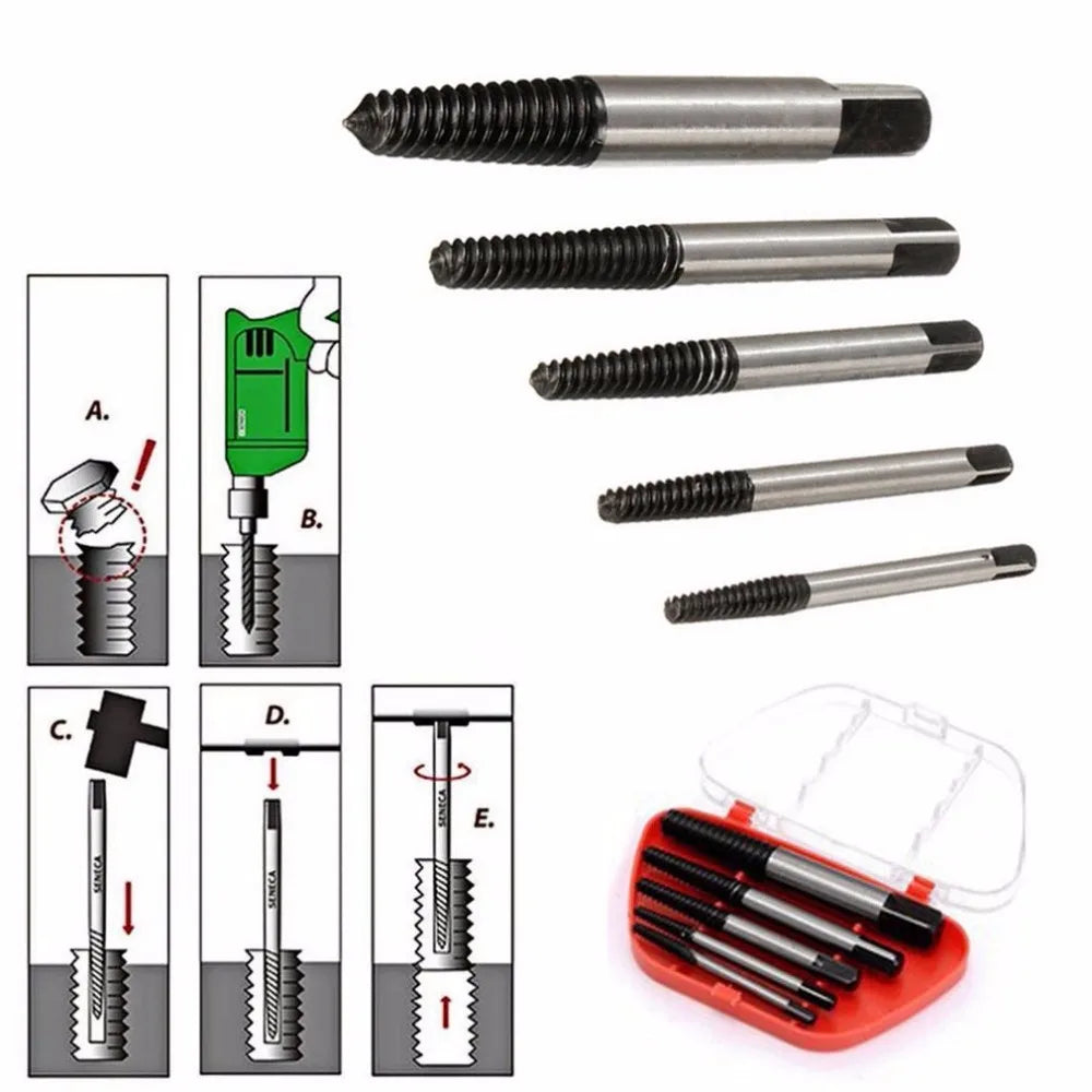 DecorBites™ Double-Sided Screw Extractor Drill Bit - Professional Alloy Steel Center Removal Tool