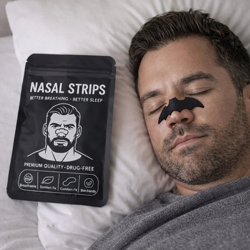 Breathable Adhesive Nose Strips | Anti-Snoring Nose Patch for Day and Night Use