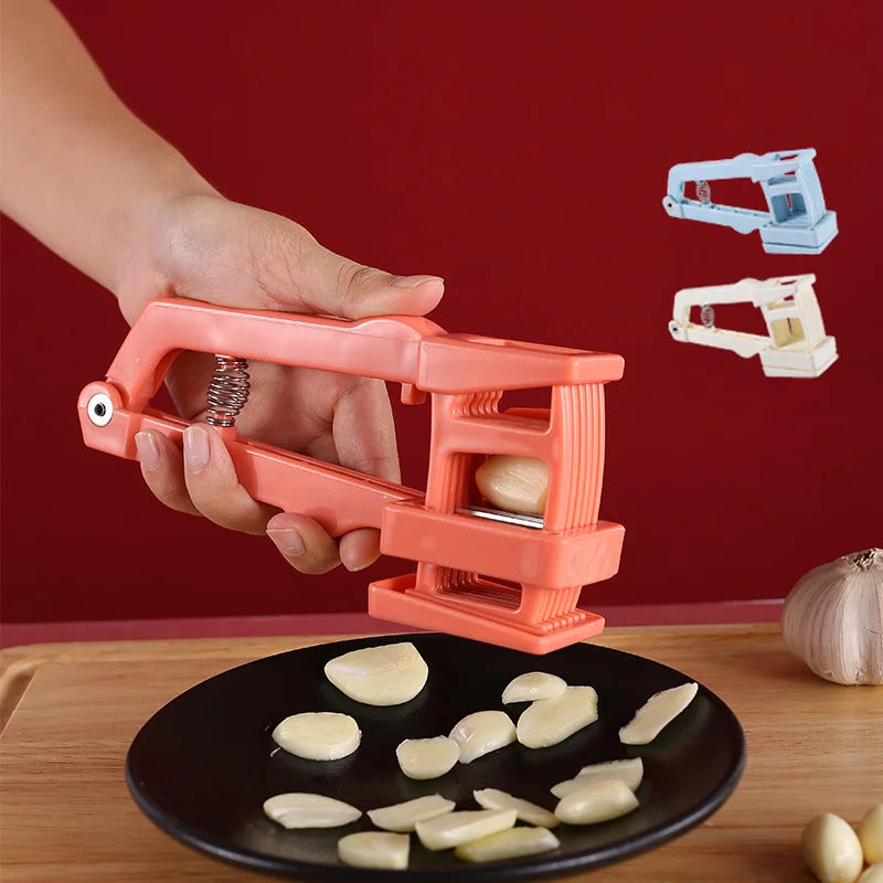 DecorBites™ Garlic Press Slicer Chopper Food Crusher Cutter Kitchen Gadget