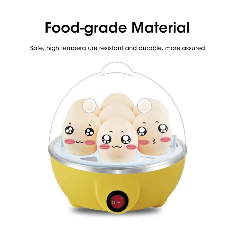 Egg Cooker with Automatic Power-Off – 7-Egg Multi-Functional Steamer for Boiled Eggs & Breakfast Dishes