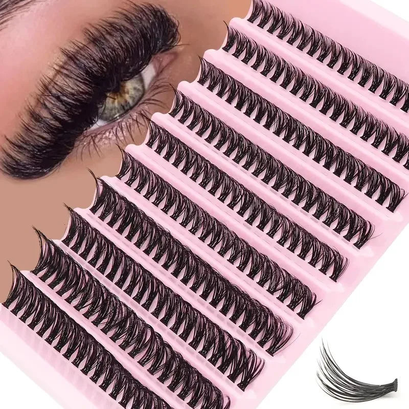 Cluster Eyelashes 200 Pcs DIY Natural Look Wispy Lashes | 9-16mm 40D Curly