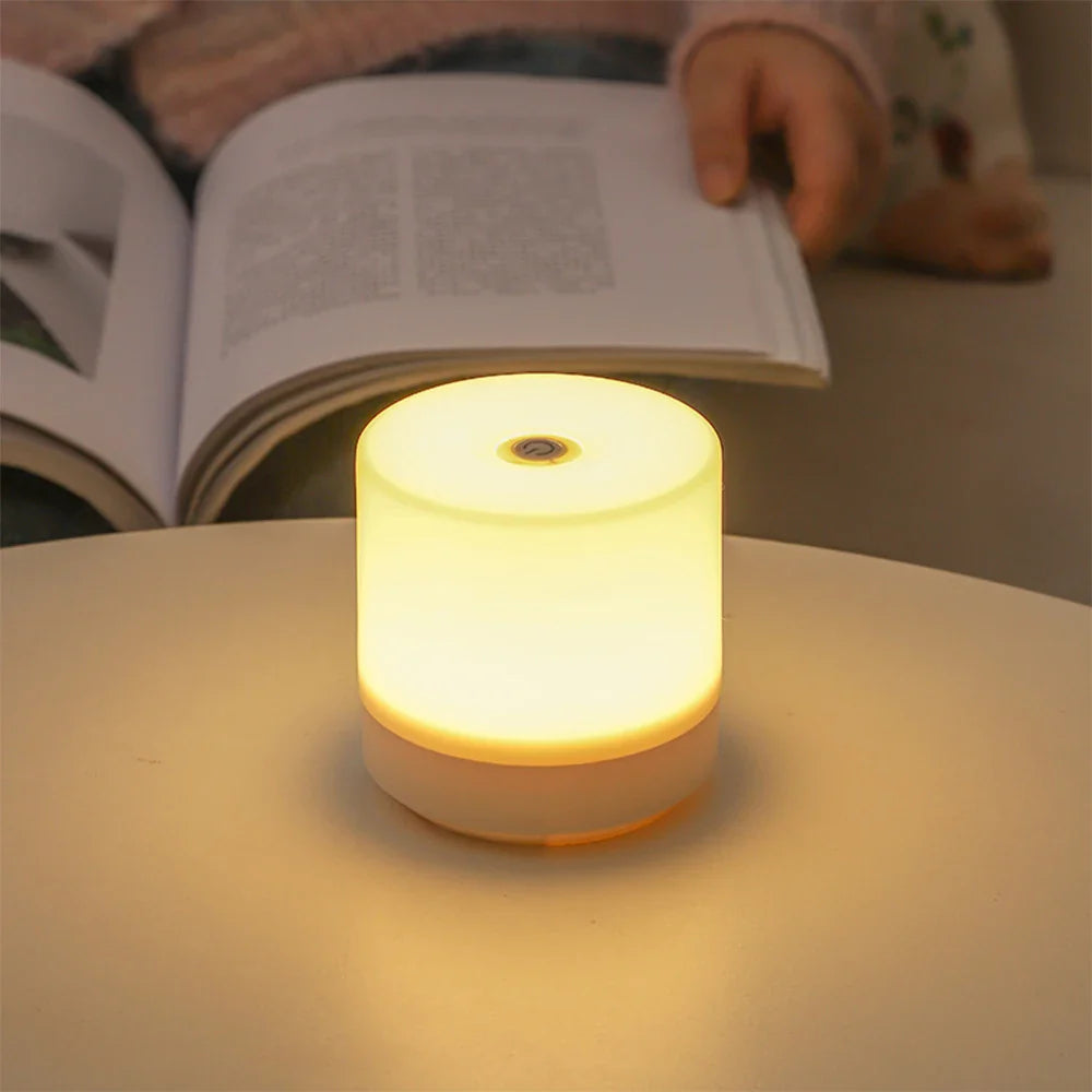 Creative USB Bedside Lamp with Touch Dimming | LED Night Light for Reading