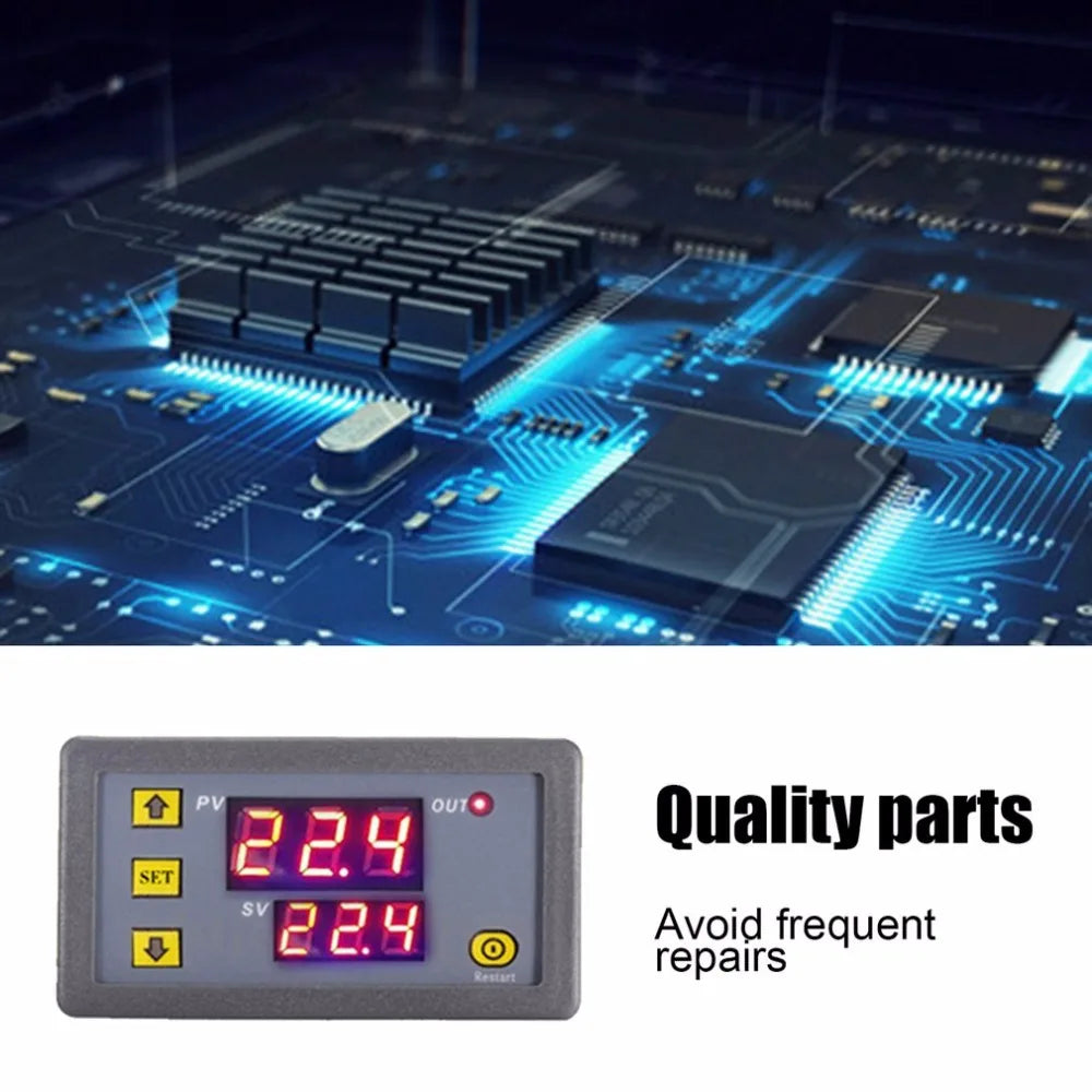 DecorBites™ Dual LED Temperature Controller Thermostat for Heat Cooler - Digital Temp Regulator