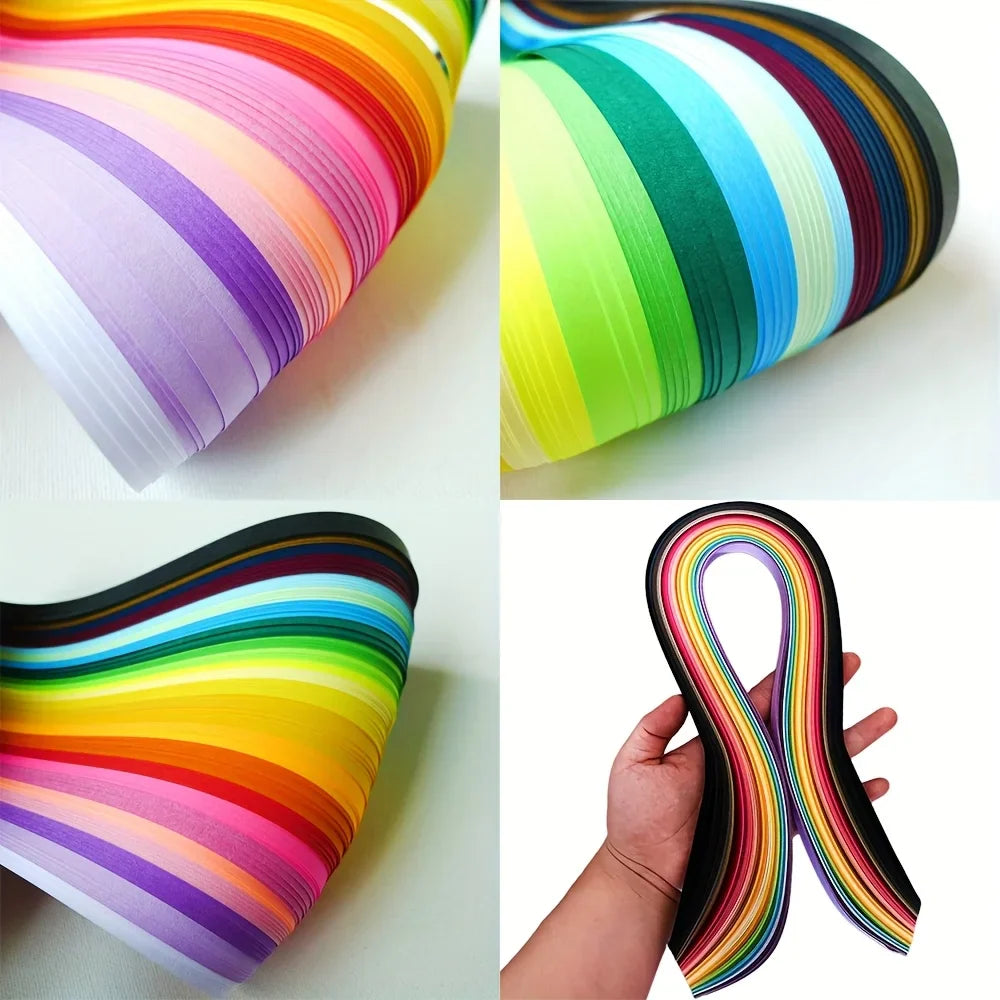 36 Colors Paper Strips Set | Rainbow Craft Paper for DIY Art Projects