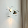 DecorBites™ Glass Shade LED Wall Light with Pull Chain Switch - Plug-In Bedroom Lamp