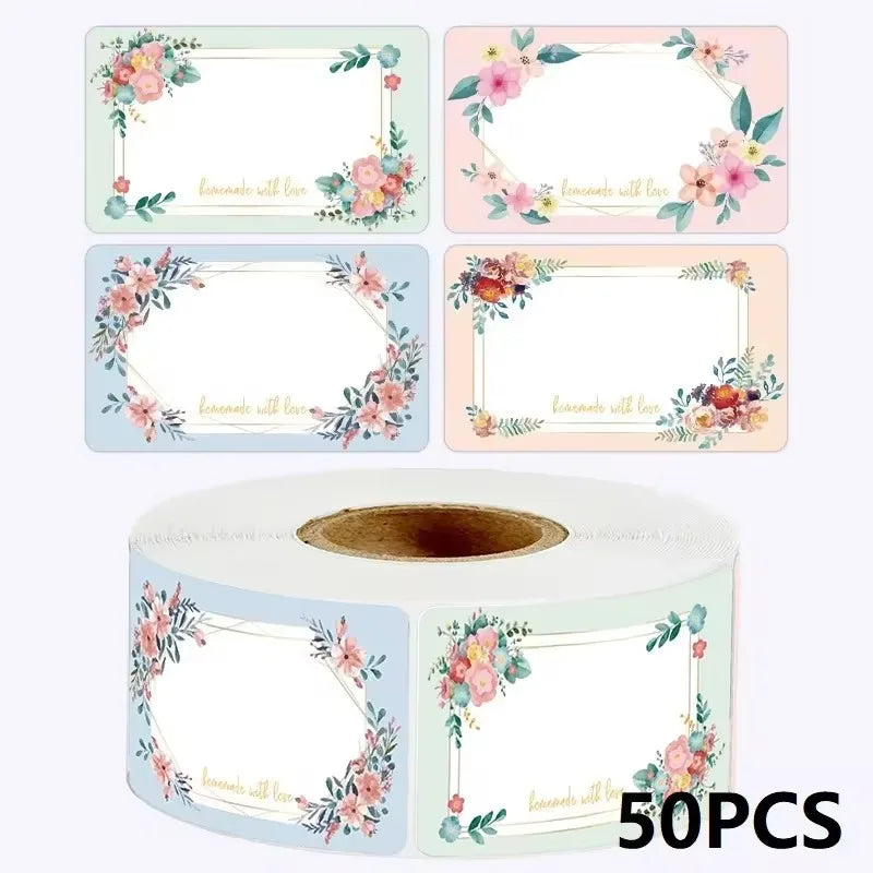 Sunflower Sticker Roll Pack | 50-250 Custom Name Labels for Home Organizing