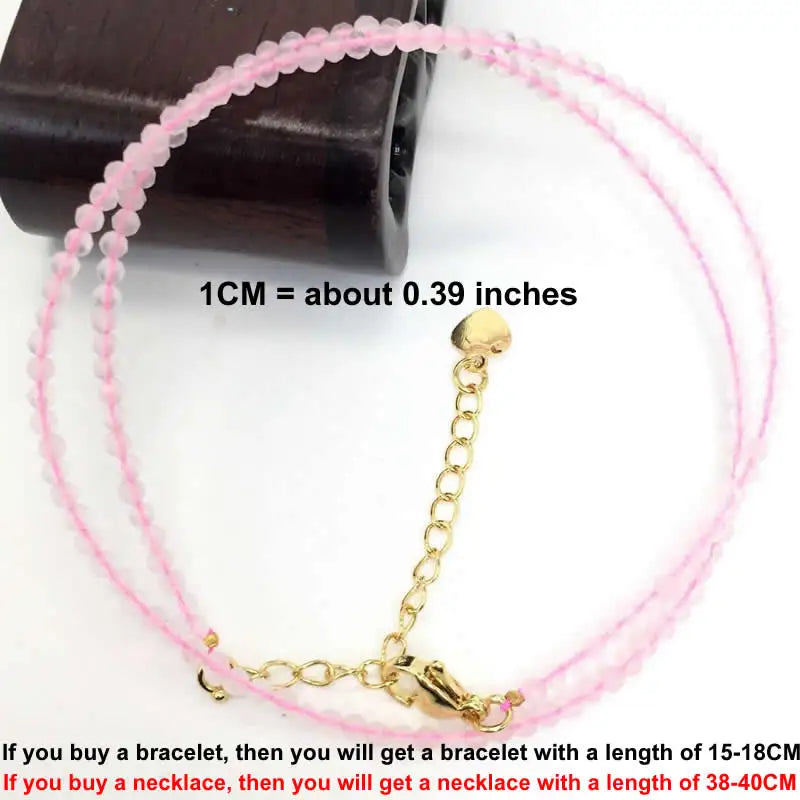 Faceted Gemstone Bead Choker Necklace and Bracelet Set | Natural Stone Jewelry for Men and Women
