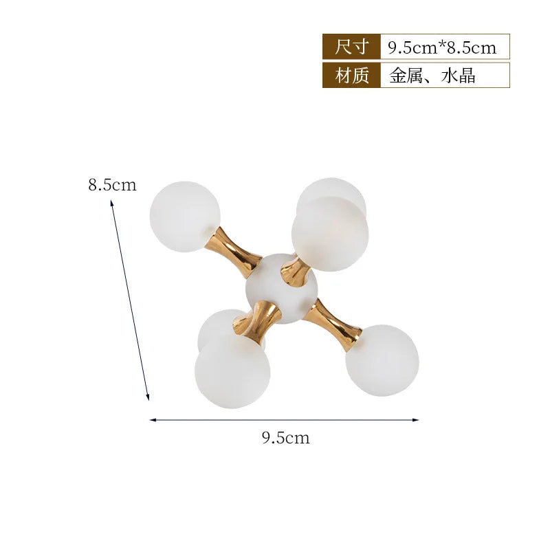 DecorBites™ Crystal Ball Molecule Geometric Metal Ornament Home Decor