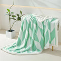 DecorBites™ Geometric Lamb Wool Blanket: Soft Multi-Purpose Sofa Cover for Autumn Winter