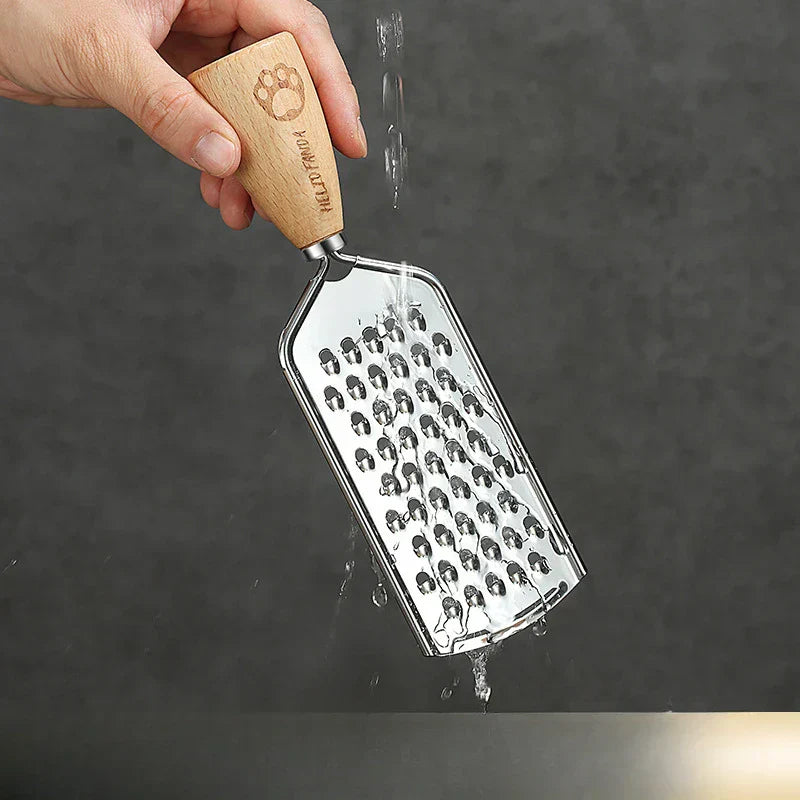 DecorBites™ 3-in-1 Multifunctional Grater & Slicer for Kitchen - Wooden Handle