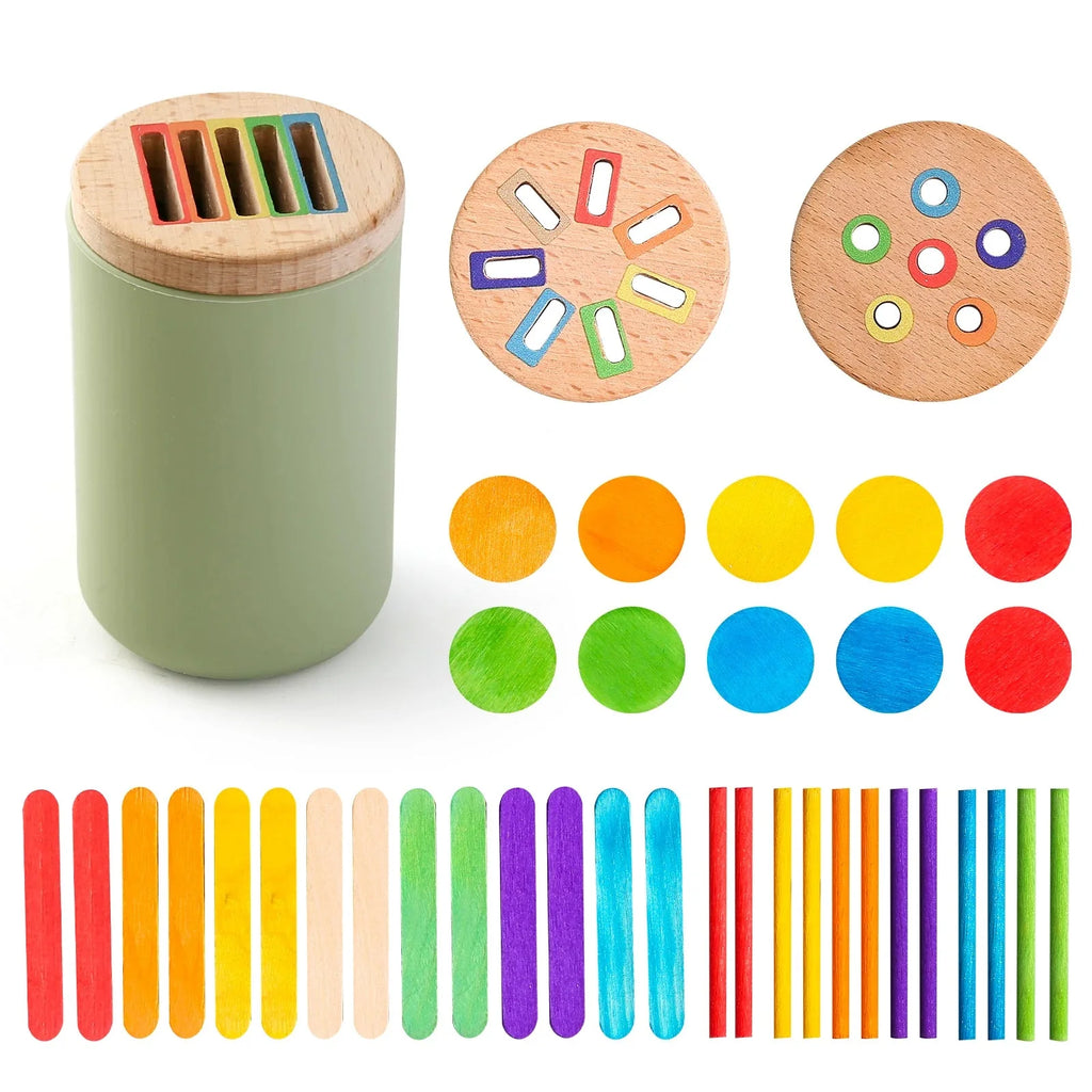 Montessori Silicone Color Matching Bucket Toy