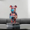 DecorBites™ Graffiti Bear 27cm Figurine | Modern Home Decor Statue & Money Jar
