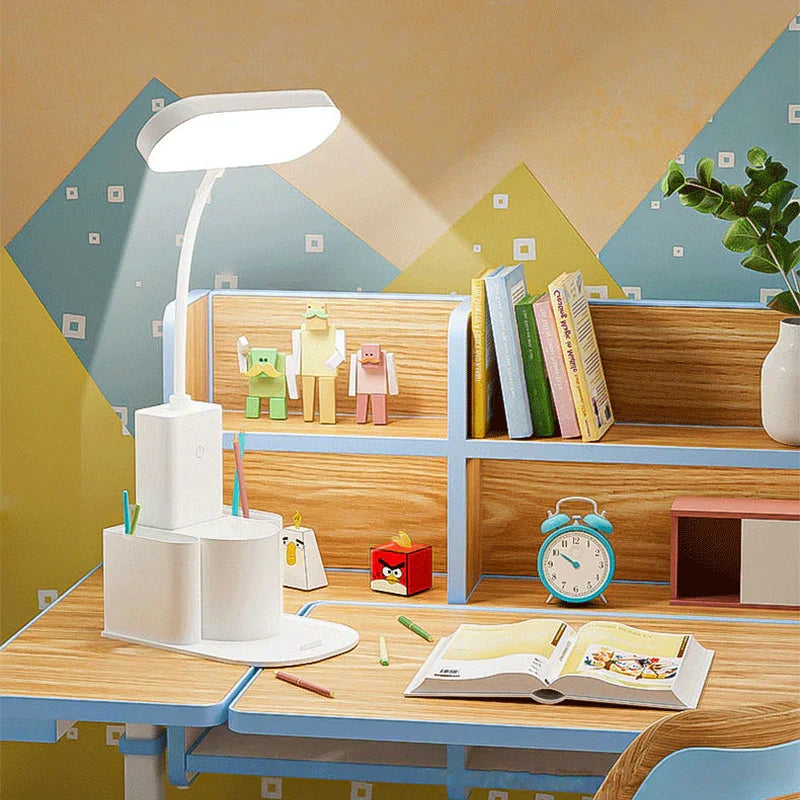 DecorBites™ Dimmable LED Desk Lamp | Rechargeable Touch Night Light | Eye-Care Foldable Table Lamp