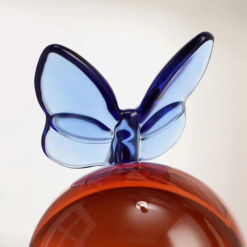 DecorBites™ Geometric Butterfly Crystal Ball Home Decor Figurine