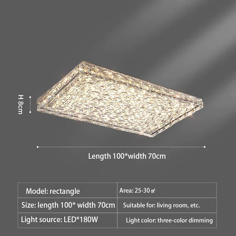 DecorBites™ Crystal LED Ceiling Chandeliers for Elegant Home Decor Lighting