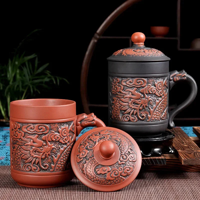 DecorBites™ Dragon Phoenix Thermo Coffee Travel Mug Gift