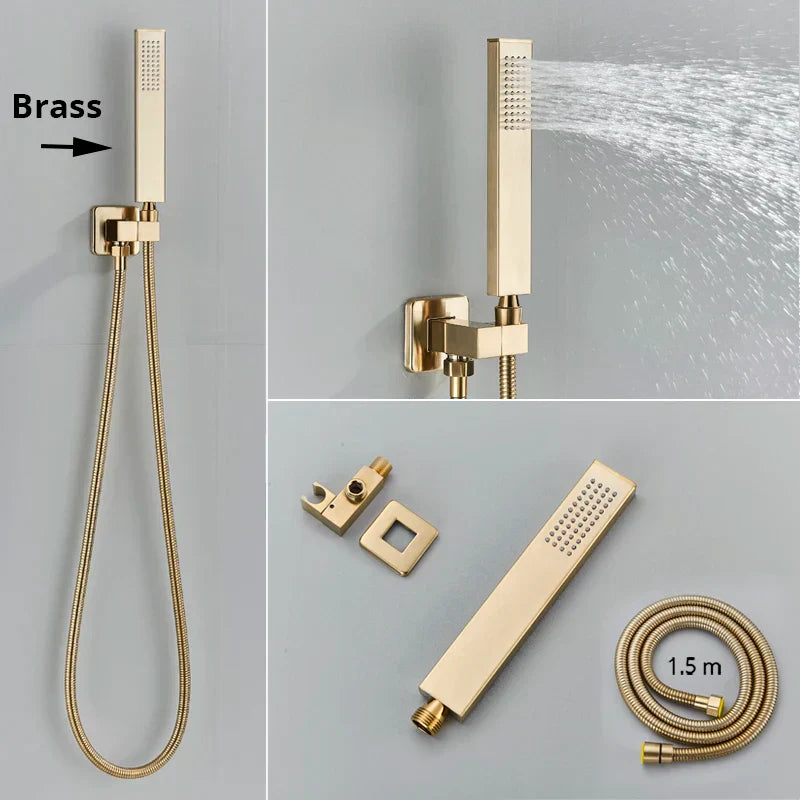 DecorBites™ 3-Way Shower System with Rainfall Waterfall Head and Bathtub Mixer Tap.