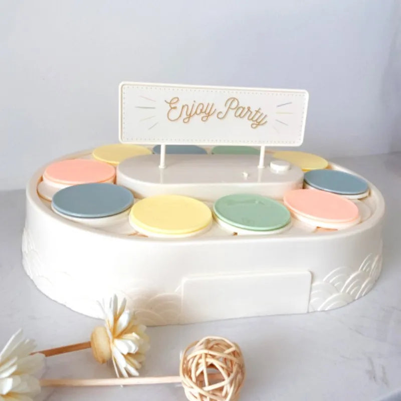 DecorBites™ Dessert Table Rotating Machine for Sushi, Cupcakes, Macarons Display