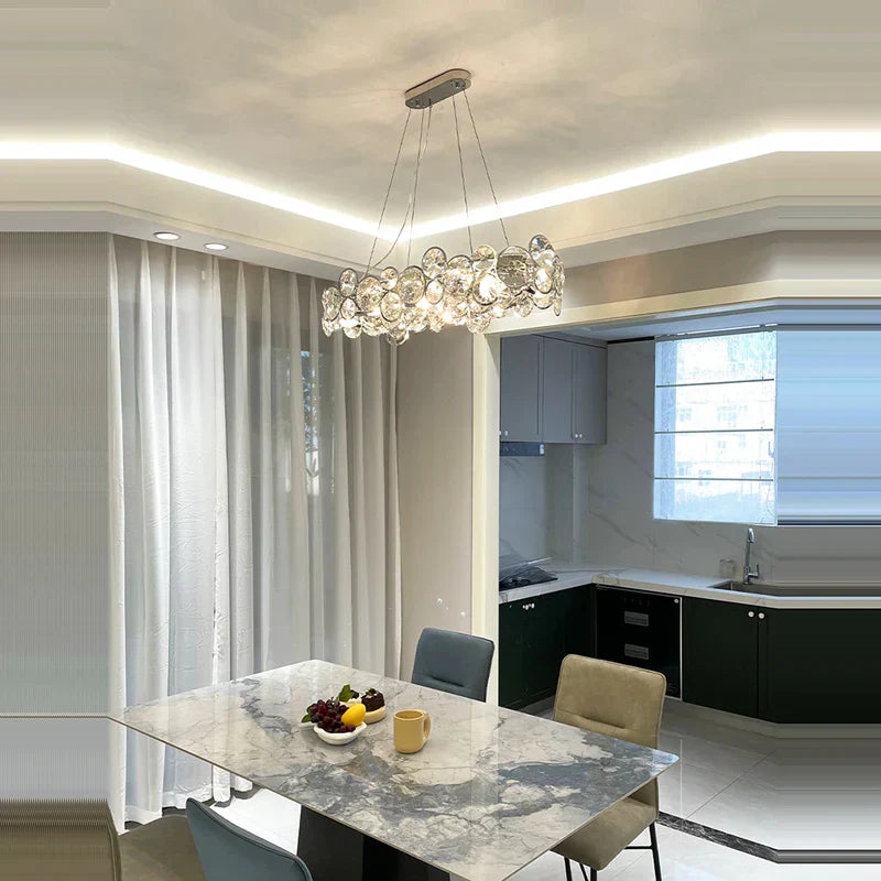 DecorBites™ Crystal Magic Ring Pendant Light for Dinning Room