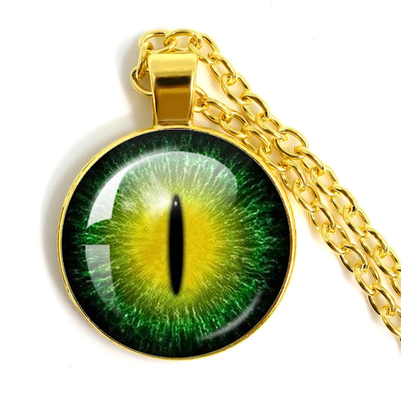 Fashion Evil Eye Pendant Necklace | Trendy Glass Cabochon Jewelry Gift