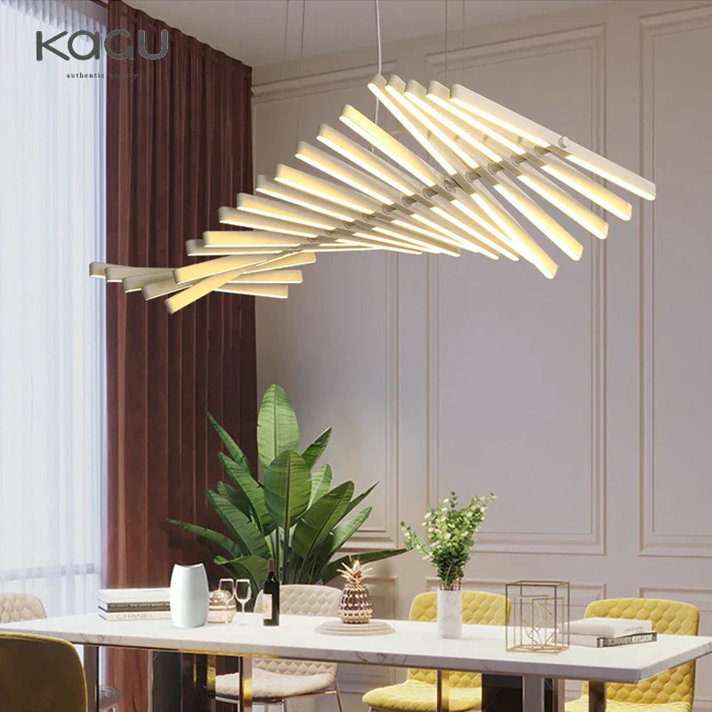 DecorBites™ LED Fishbone Pendant Chandelier for Modern Nordic Decor
