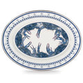 Golden Rabbit Enamelware 12 x 16 Oval Platter - Blue Crab