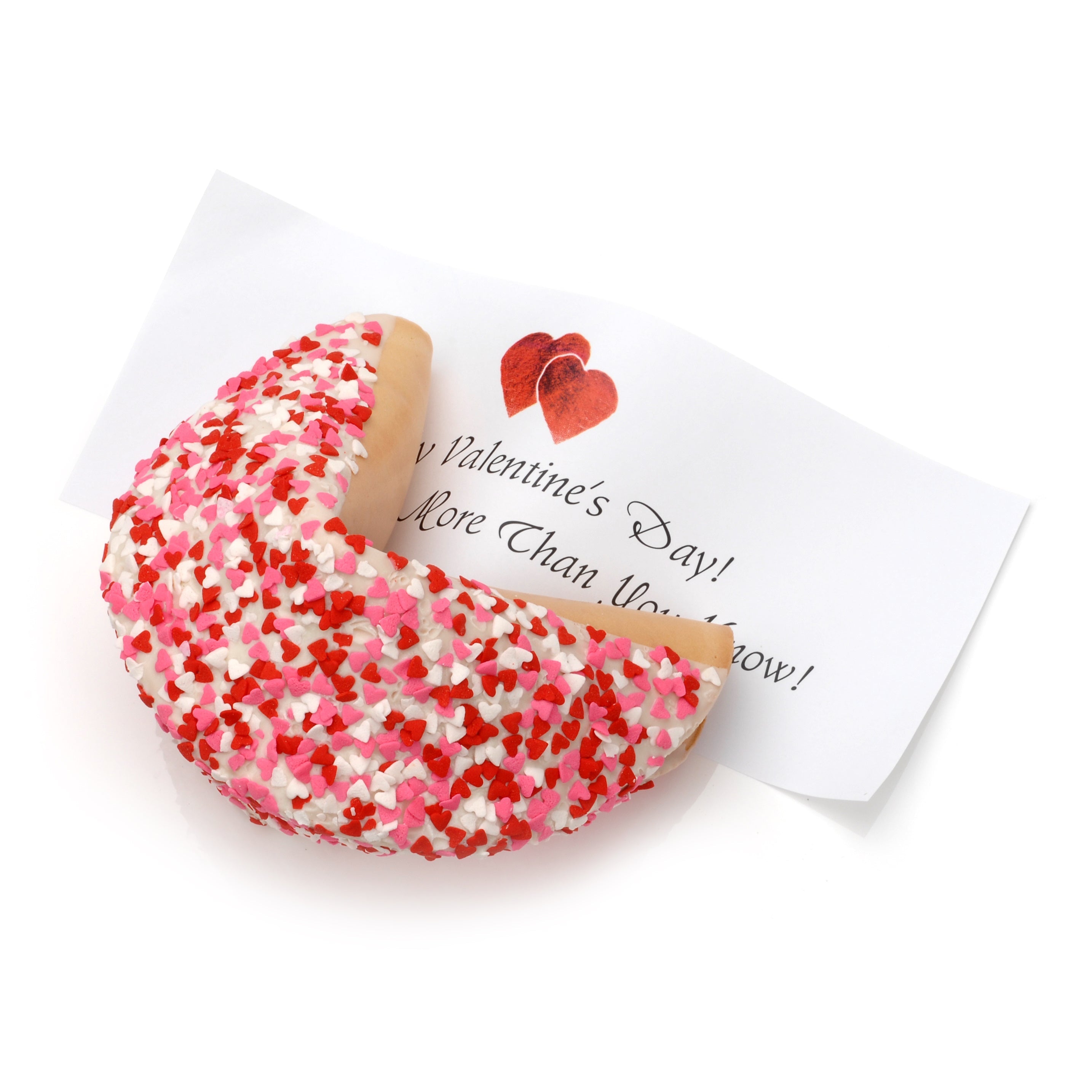Heart Sprinkles Super Giant Fortune Cookie