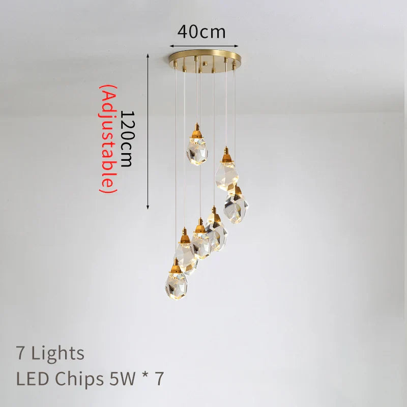 DecorBites™ Crystal LED Ceiling Chandelier: Stylish Lighting for Home Decor