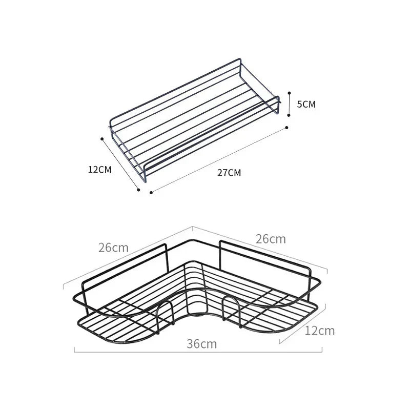 DecorBites™ Corner Bathroom Storage Shelves and Shower Organizer