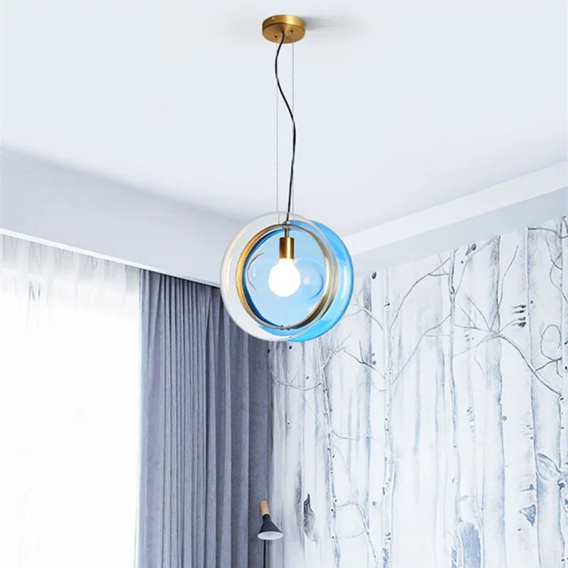 DecorBites™ Glass Pendant Lights for Parlor Dining Room Kitchen E27 Bulb