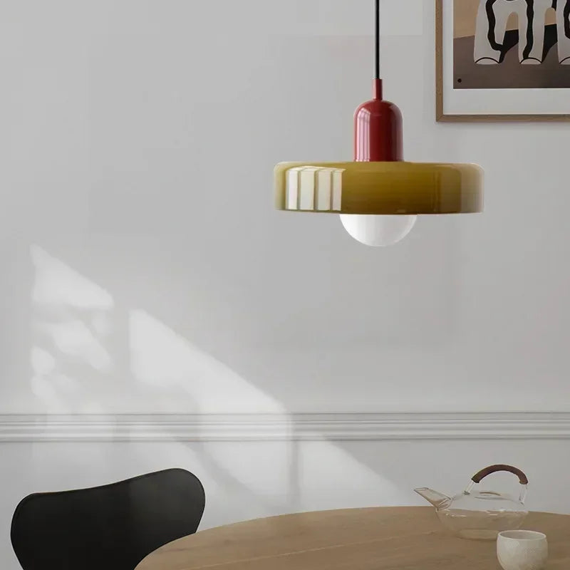 DecorBites™ Glass Led Macaron Ceiling Chandelier for Home Decor