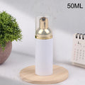 30/50/60ml White Gold Foamer Pump Bottle | Refillable Empty Foaming Soap Dispenser