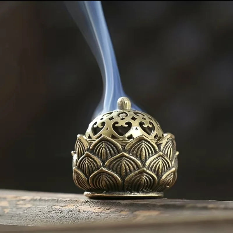 Lotus Incense Holder | Mini Asian Style Cone Burner Zen Decor Gift