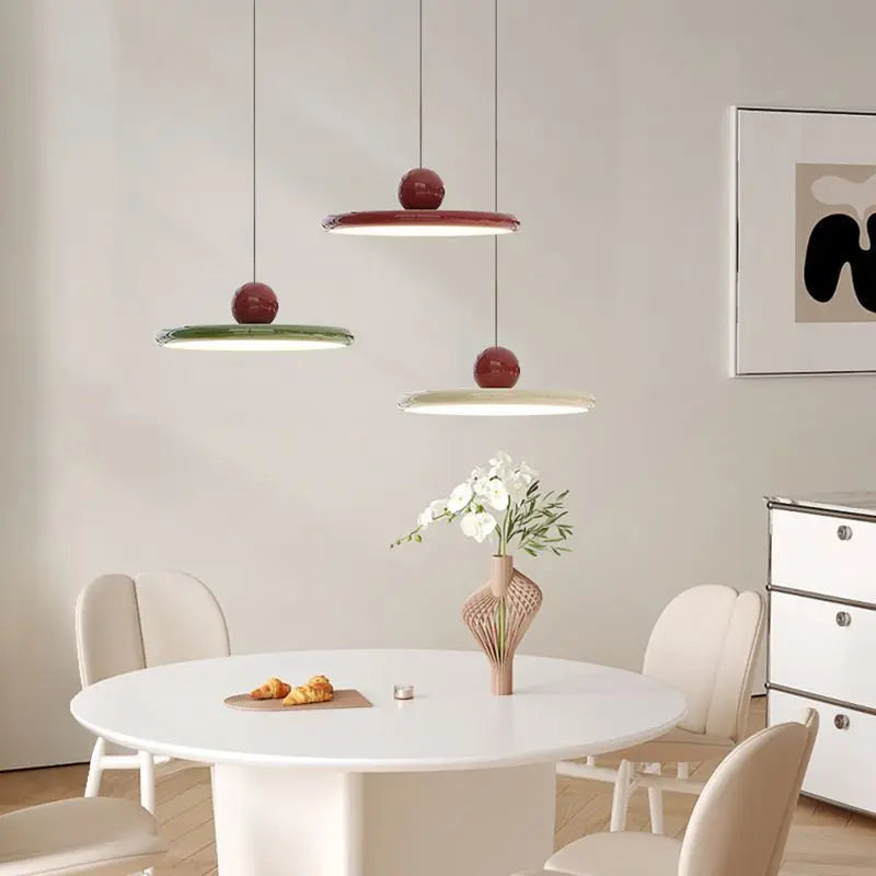 DecorBites™ Cream Wind Saucer LED Pendant Light for Interior Illumination