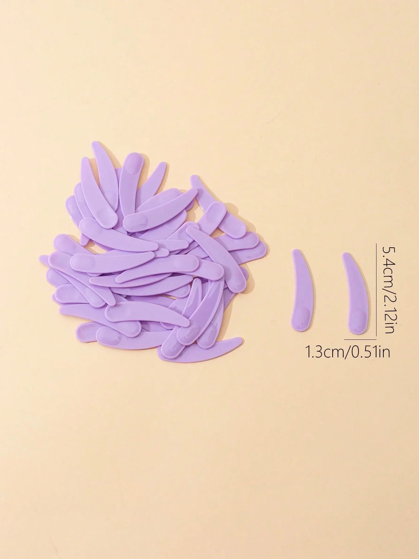 Plastic Face Cream Spoon Set | 50-Pack Crescent Spoons for Skincare