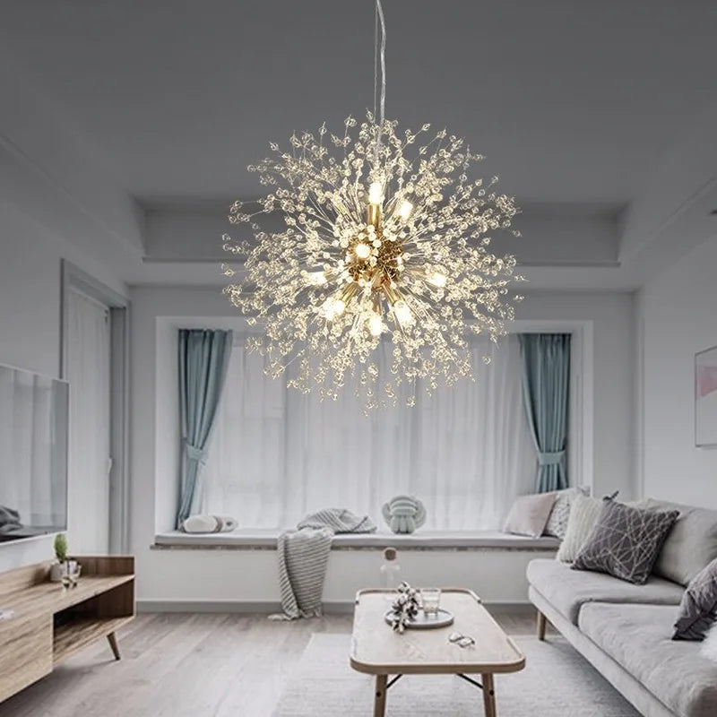 DecorBites™ Crystal Dandelion Pendant Lights for Chic Home Decor