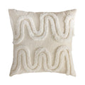 DecorBites™ Geometric Waves Tufted Pillow Covers with Embroidered Tassels