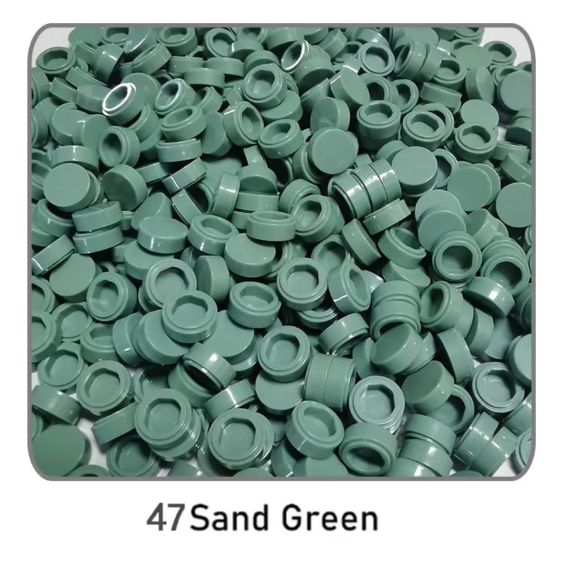 1000Pcs Tile 1x1 Round Building Blocks | 52 Color DIY Educational Creative Toy Set