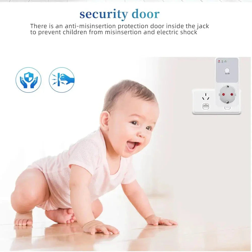 Refrigerator Voltage Protector 220V EU Plug — Automatic Surge Protector & Voltage Stabilizer Relay Socket for Home Appliances