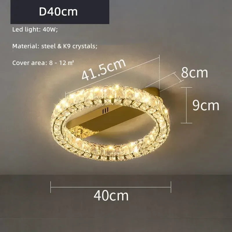 DecorBites™ Crystal Ceiling Chandelier LED Light Fixture for Home Decor