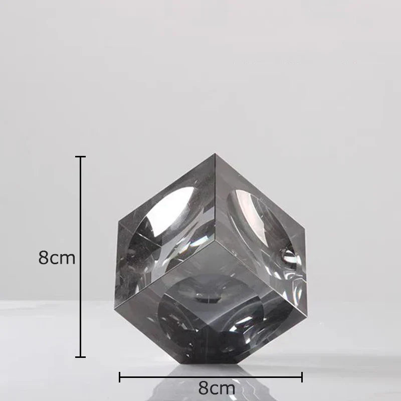 DecorBites™ Crystal Cube Statue Desk Ornament - Creative Room Decor Sculpture