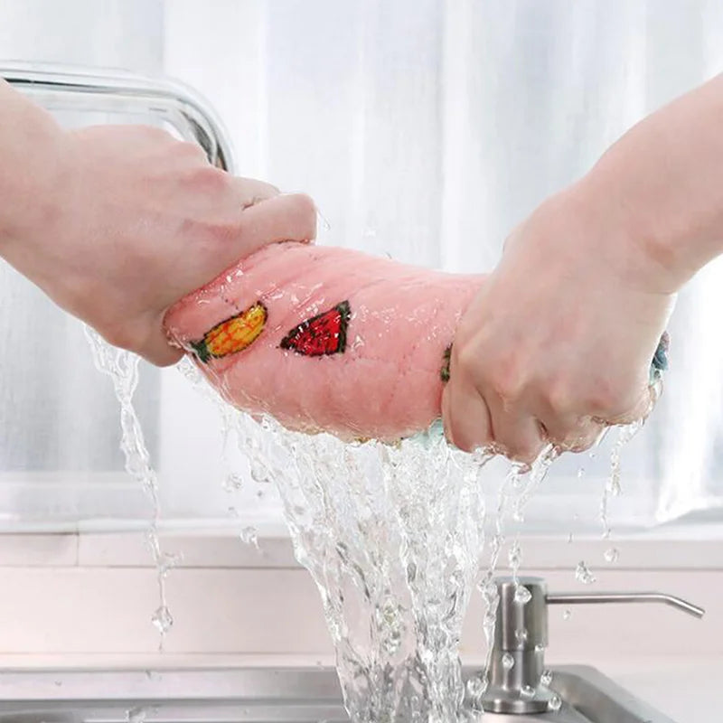 Reusable Kitchen Dishcloths | Super Absorbent Coral Fleece Cleaning Cloths