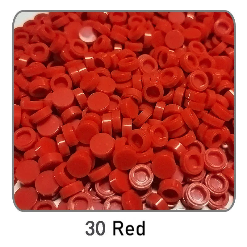 1000Pcs Tile 1x1 Round Building Blocks | 52 Color DIY Educational Creative Toy Set