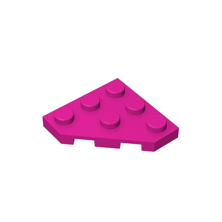 Gobricks GDS-556 Wedge Plate 3 x 3 Cut Corner | Compatible Building Block for DIY