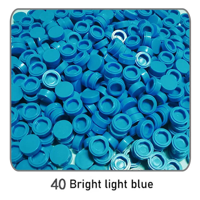 1000Pcs Tile 1x1 Round Building Blocks | 52 Color DIY Educational Creative Toy Set