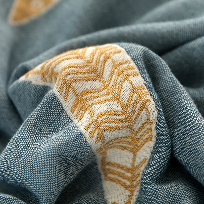 DecorBites™ Kawaii Fish Cotton Gauze Blanket