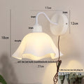 DecorBites™ Glass Iron LED Wall Sconce Pull Chain Switch Stair Light Fixture for Bedroom