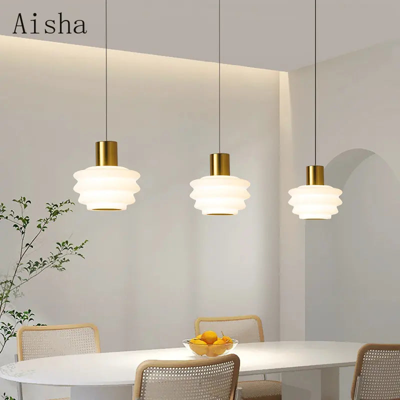DecorBites™ Acrylic LED Hanging Lamp for Minimalist Bedroom Decor